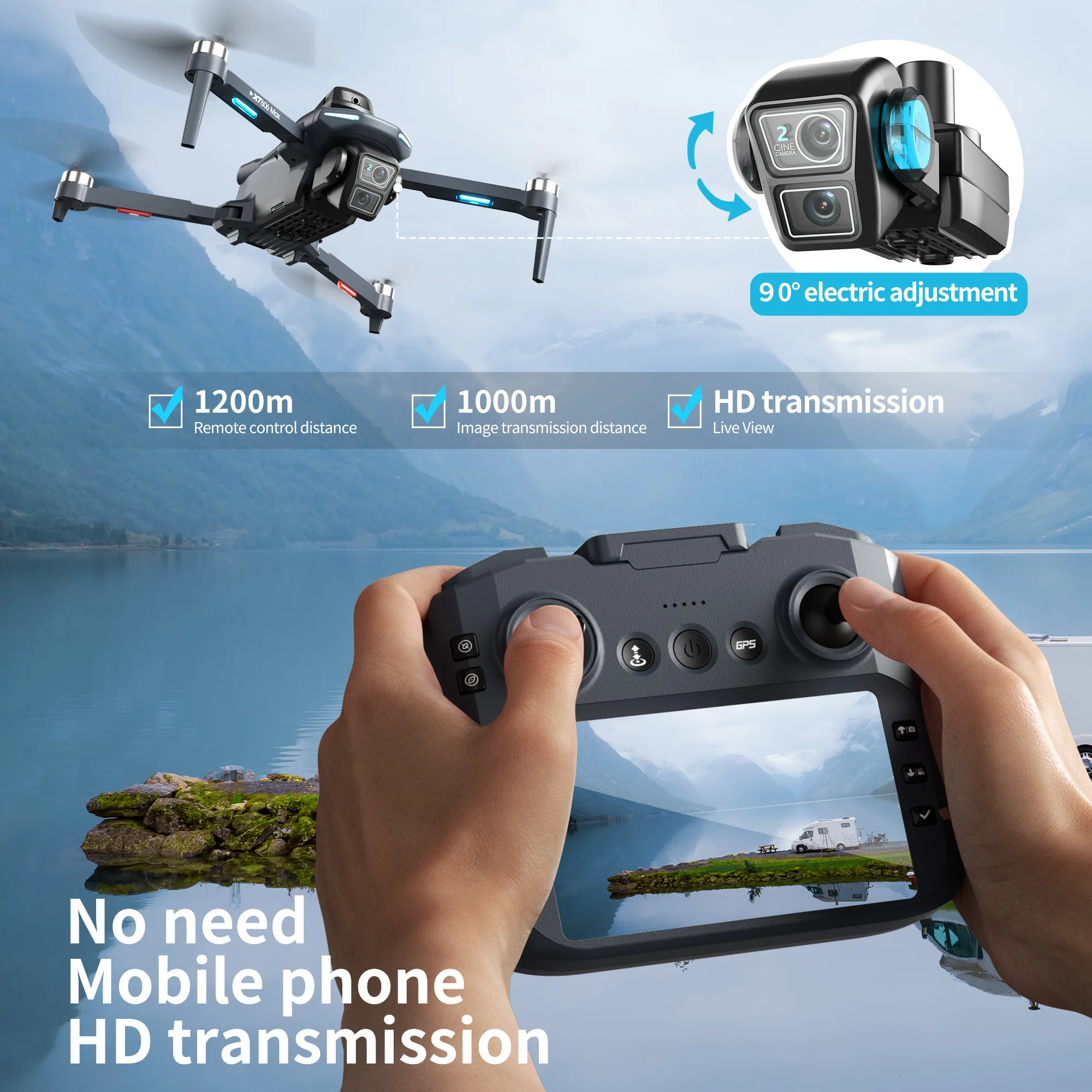 Drone Professionale Lenovo XT6 - Drone Gps Mount recensione e prezzo
