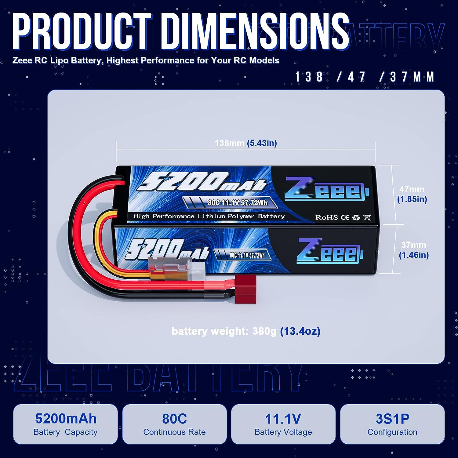 1/2pcs Zeee 3S 5200mAh Lipo Ba - Drone Power Distribution Board recensione e prezzo
