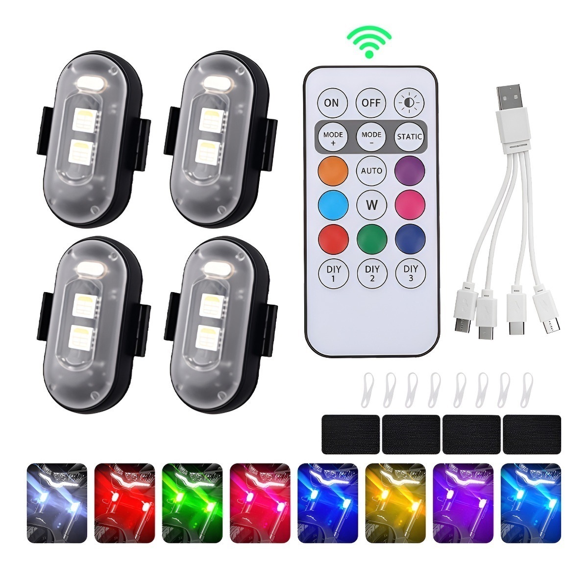 Set di 4 Luci Stroboscopiche L - Drone Led Light recensione e prezzo